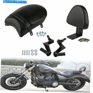 シート 黒の背もたれのそばのバー旅客座席の足跡マウントキットフィット勝利新しい Black Backrest Sissy Bar Passenger Seat Fo