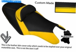 シート ブラック＆イエローカスタムフィットヤマハT MAX 500 10-14デュアルレザーシートカバー BLACK & YELLOW CUSTOM FITS YAMA