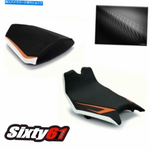 シート KTM RC8 RC8Rシートカバー2008-2015ルイモトブラックオレンジフロントリアカーボンファイバー KTM RC8 RC8R Seat Covers 