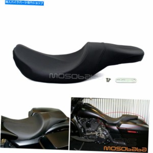 シート ロープロファイル2アップシートPaul Yaffeストレッチタンクシート用ハーレーロードキングCVO Low Profile 2-Up Seat Paul