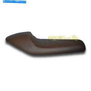 シート サドルフラットトラックブラウンスクランブラカフェレーサーシートツアーベンチシットバンク Saddle Flat Track Brown Sc