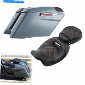 シート 4 "延長されたサドルバッグワンピースシートフィットハーレートゥーリングロードグライド14-21 4" Extended Saddlebags O