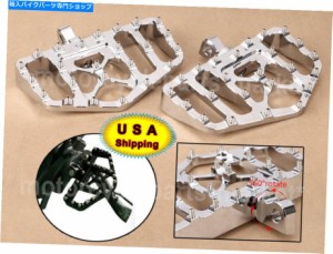 フットペグ ハーレーダイナエレクトラグライドファットボーイソフト用クロムワイドフロアボードフットペグ Chrome Wide Floorboa