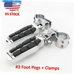 フットペグ 1 "-1-1 / 4"ホンダシャドウエアロファントムスピリットVLX 750 1100 1"-1-1/4" Highway Foot Pegs For Honda Shadow