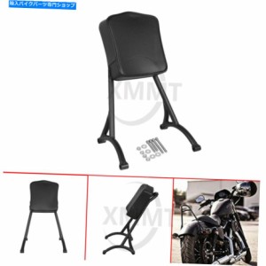 バックレスト Sissy Bar BackrestクッションパッドブラックSportster 1200 Iron 883 XL883N Sissy Bar Backrest Cushion Pad Bla