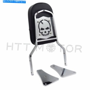 バックレスト 86-13カワサキフルマン1500用ホットカップスドChrome Skull Backrest Sissy Bar-オリジナルのタイトルを表示 86-13