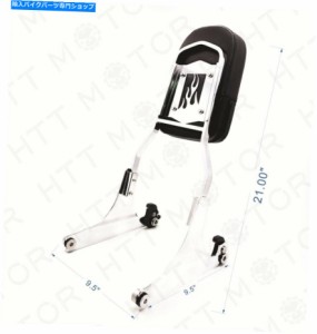 バックレスト HONGK 84-99ハーレーソフトFXSTC FLSTCクロームフレームSissy Bar Discrest HongK 84-99 Harley Softail FXSTC FLS