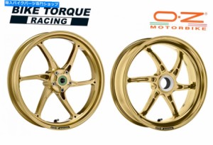 ホイール OZ Cattiva Goldマグネシウム道路/レースホイールDucati 1199 Panigale 12-18 OZ Cattiva Gold Magnesium Road / Race 