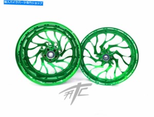 ホイール ZX-14R 300脂肪タイヤ幻想緑ヘルアンホイール12-20 Ninja ZX-14R ZX-14R 300 FAT TIRE ILLUSION GREEN HELLIAN WHEELS 