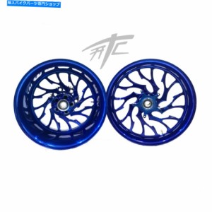 ホイール 忍者在庫サイズの詐欺師ブルーヘリアンホイール12-20川崎忍者ZX-14R NINJA STOCK SIZE CHEATER BLUE HELLIAN WHEELS 12