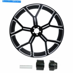 ホイール 23 "前輪リム+シングルディスクハブフィットハーレートゥーリングロードキング08-21 17 23" Front Wheel Rim + Single 