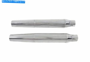 マフラー レプリカのテーパーマフラーはハーレースポーツスターにエンボス加工されました Replica Tapered Muffler Embossed for