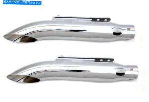 マフラー 16 "マフラーセットクロームフィットハーレー - ダビッドソン 16" Turn Out Muffler Set Chrome fits Harley-Davidson