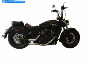 マフラー 2015-2021インディアンスカウト放射サイクレスShorty GP排気ブラックバッフルバンドル 2015-2021 Indian Scout Radiant