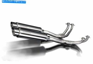 マフラー HONDA GL1100フル4-2排気SL10 14 "ステンレススチールラウンドマフラー80 81 82 83 Honda GL1100 Full 4-2 Exhaust SL1