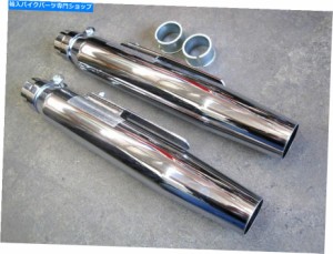 マフラー 2マフラーテーパーマフラーセット1 1/2 "1 3/4"インレット15 "Long Triumph Norton BSA 2 Mufflers Tapered Muffler Se