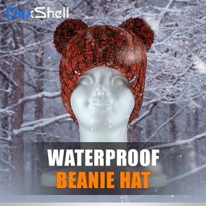 【Dex Shell】子供用（キッズ）ツインポンポン防水通気防寒ニット帽 DH572-TR