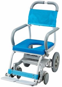 シャワーキャリー くるくるチェアD O型穴有りシート KRU-172 入浴用車椅子