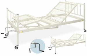 業務用ベッド 病院 医院 IIクランクベッドM 足ゴム付き TB-1117-02 高田ベッド製作所 整体ベッド 施術台 施術ベッド エステベッド