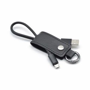 日本トラストテクノロジー キーケース型microUSBケーブル (ブラック) KCMU-BK