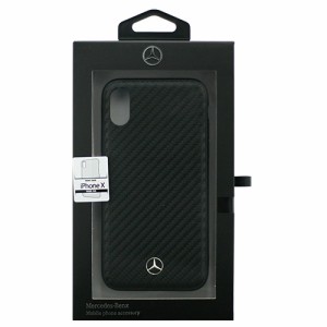 Mercedes iPhoneX専用 カーボン調PUハードケース Dynamic - PU Leather - Hard case iPhone X  MEHCPXSRCFBK