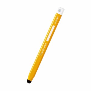 エレコム タッチペン タブレット iPad スマホ 鉛筆型 三角 太軸 感度タイプ イエロー タブレット学習 学校 子供 キッズ P-TPEN02BYL