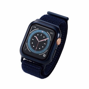 エレコム Apple Watch40mm用フルカバーケース ファブリックバンド一体型 AW-20SBCFBNV