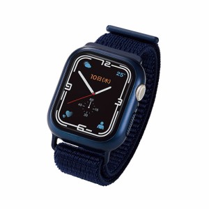 エレコム Apple Watch41mm用フルカバーケース ファブリックバンド一体型 AW-21BBCFBNV