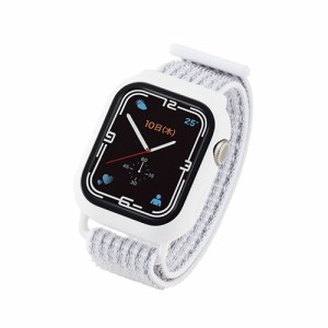 エレコム Apple Watch41mm用フルカバーケース ファブリックバンド一体型 AW-21BBCFBWH