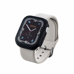 エレコム Apple Watch41mm用フルカバーケース プレミアムガラス 高透明 AW-21BFCGBK
