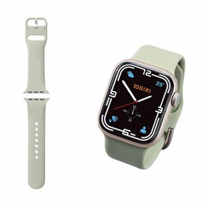 エレコム Apple Watch用シリコンバンド ニュアンスカラー(41/40/38mm) AW-41BDSCGIV