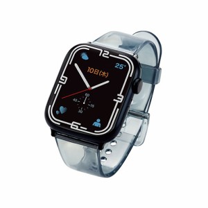 エレコム Apple Watch用クリアバンド(45/44/42mm) AW-45BDUCBKC