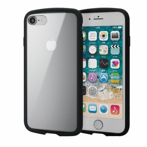 エレコム iPhone SE 第3世代 ハイブリッドケース TOUGH SLIM LITE フレームカラー ブラック PM-A22STSLFCBK