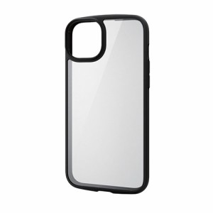 エレコム iPhone 14 Plus TOUGH SLIM LITE フレームカラー 背面ガラス PM-A22BTSLFCGBK