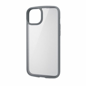 エレコム iPhone 14 Plus TOUGH SLIM LITE フレームカラー 背面ガラス PM-A22BTSLFCGGY