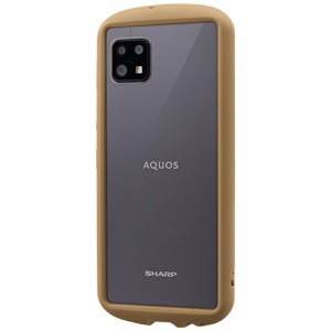 LEPLUS AQUOS sense6 SH-54B/SHG05/AQUOS sense6s SHG07 耐衝撃背面クリアケース madeu ブラウンベージュ LP-21WQ1SCPBG