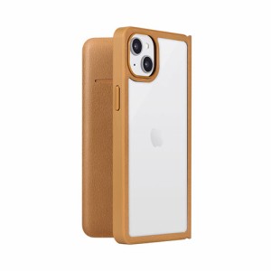 LEPLUS NEXT iPhone 14 Plus 軽量・背面クリアフラップケース Amake キャメル LN-IA22AMECA