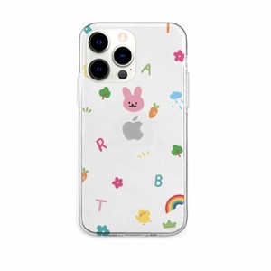 AKAN ソフトクリアケース for iPhone 13 Pro ピンクウサギ  AK21022i13P