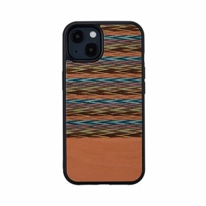 ikins 天然木ケース for iPhone 13 Browny Check  I21229i13