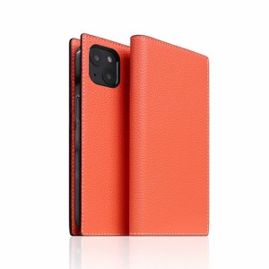 SLG Design Neon Full Grain Leather Diary Case for iPhone 13 手帳型ケース コーラル SD22104i13CR