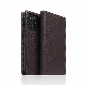 SLG Design Full Grain Leather Case for iPhone 13 Pro 手帳型ケース ブラウンクリーム SD22126i13PBC