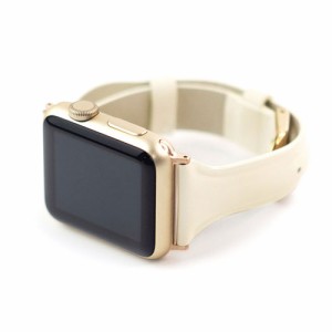 WEARPLANET Slim Line 本革 エナメルバンド for Apple Watch 45/44/42mm アンティークホワイト WP23094AWWH