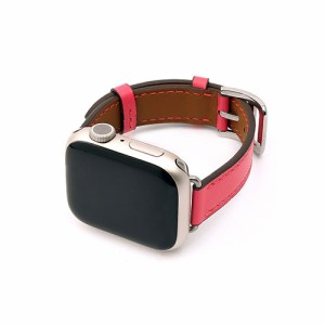 WEARPLANET Slim Line クラシック本革バンド for Apple Watch 45/44/42mm カリプソピンク WP23143AW