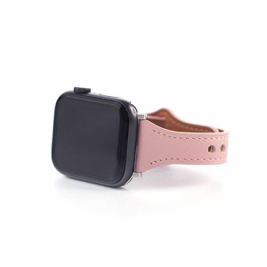 WEARPLANET Slim Line フラット本革バンド for Apple Watch 45/44/42mm Tickle Pink WP23210AWPK