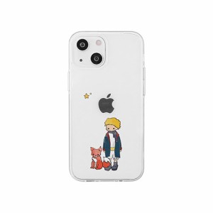 AKAN ソフトクリアケース for iPhone 14 リトルプリンスとキツネ 背面カバー型 AK23502i14