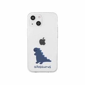 AKAN ソフトクリアケース for iPhone 14 アロサウルス 背面カバー型 AK23504i14