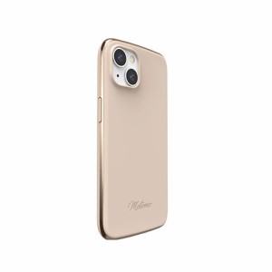 motomo INO LINE INFINITY CASE for iPhone 14/13 ウォームベージュクロームゴールド 背面カバー型 MT24273i14BG