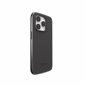 motomo INO LINE INFINITY CASE for iPhone 14 Pro ストーンブラッククロームブラック 背面カバー型 MT24284i14PBK