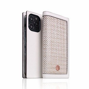 SLG Design Edition Calf Skin Leather Diary for iPhone 14 Pro ホワイト 手帳型 SD24332i14PWH