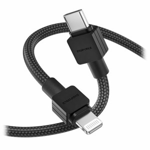 デジフォース Type-C to Lightning Cable ライトニングケーブル 1m ブラック D0075BK